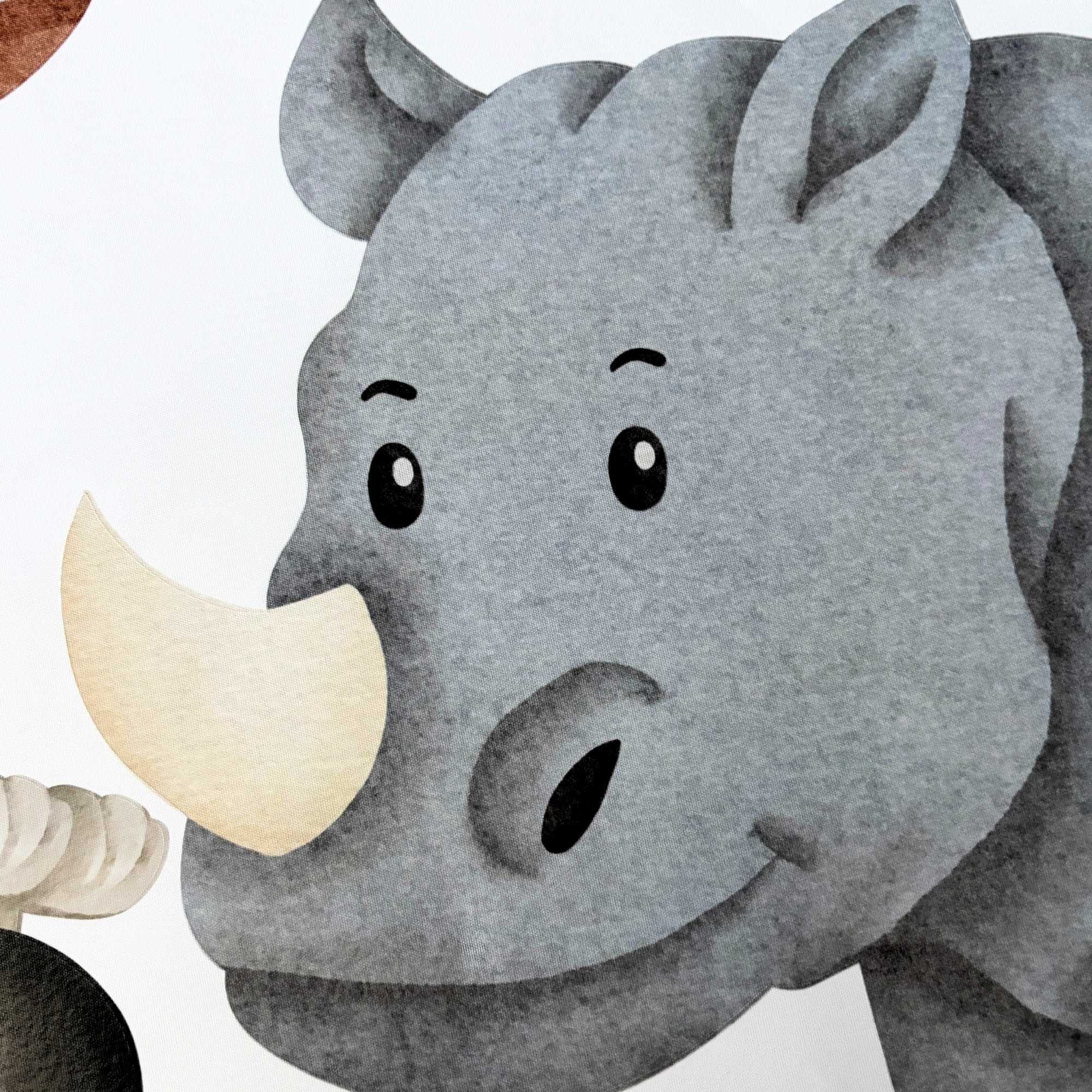 Textilná nálepka na stenu pre deti - Zvieratká zo ZOO